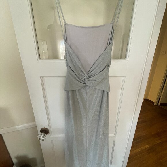 NWT Reformation Breslin Dress in Silver Sparkle, Medium - Picture 4 of 6